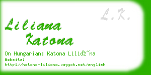 liliana katona business card